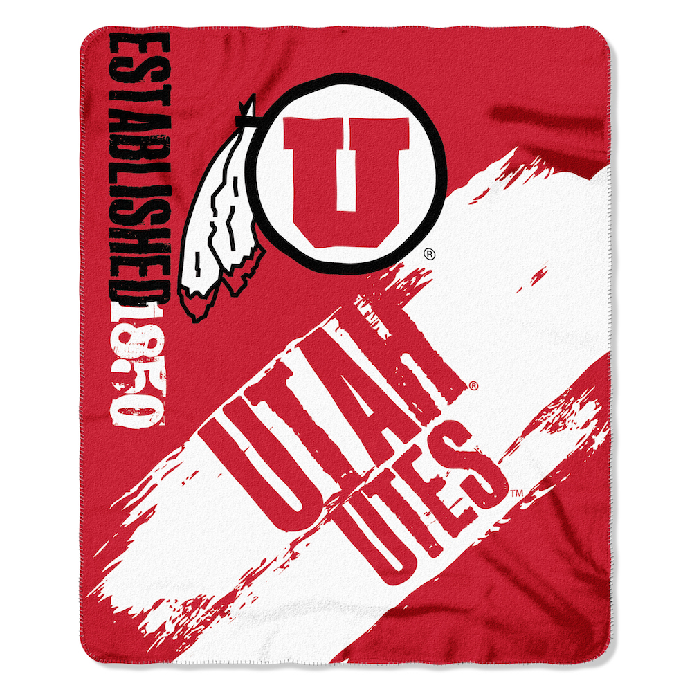 Utah Utes Fleece Throw Blanket 50 x 60