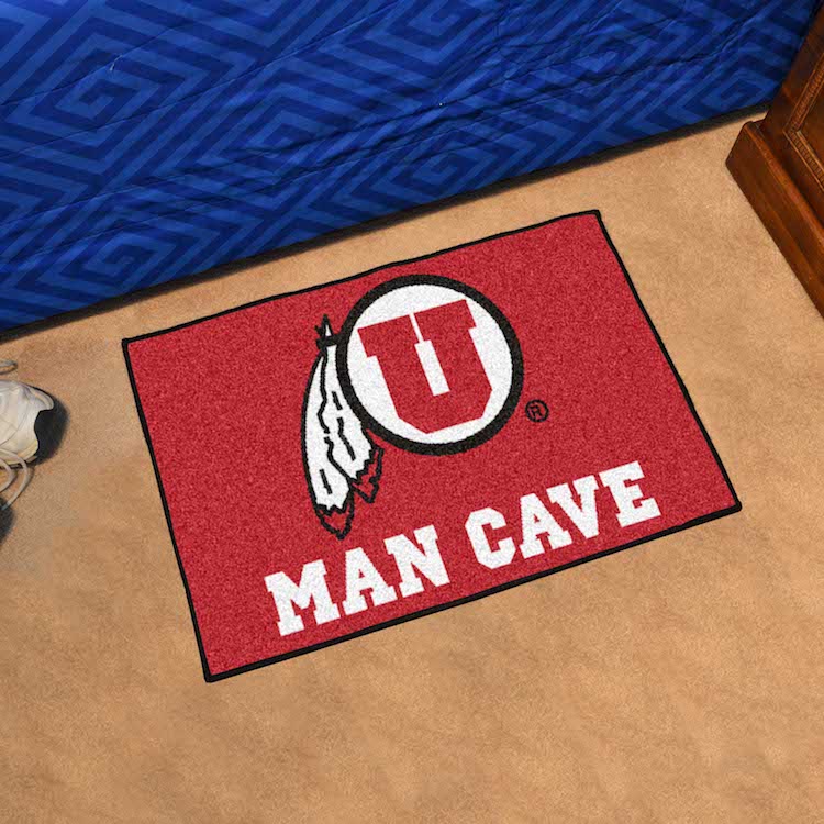 Utah Utes MAN CAVE 20 x 30 STARTER Floor Mat
