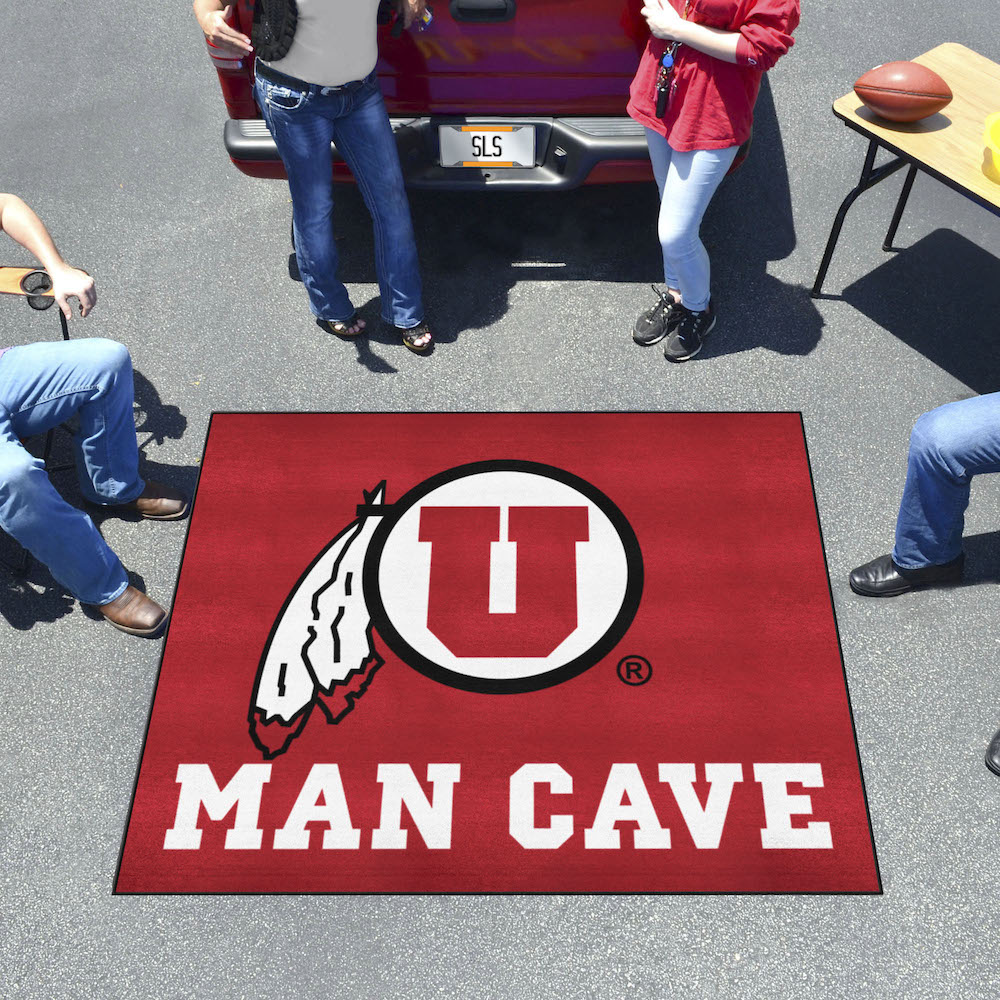 Utah Utes MAN CAVE TAILGATER 60 x 72 Rug