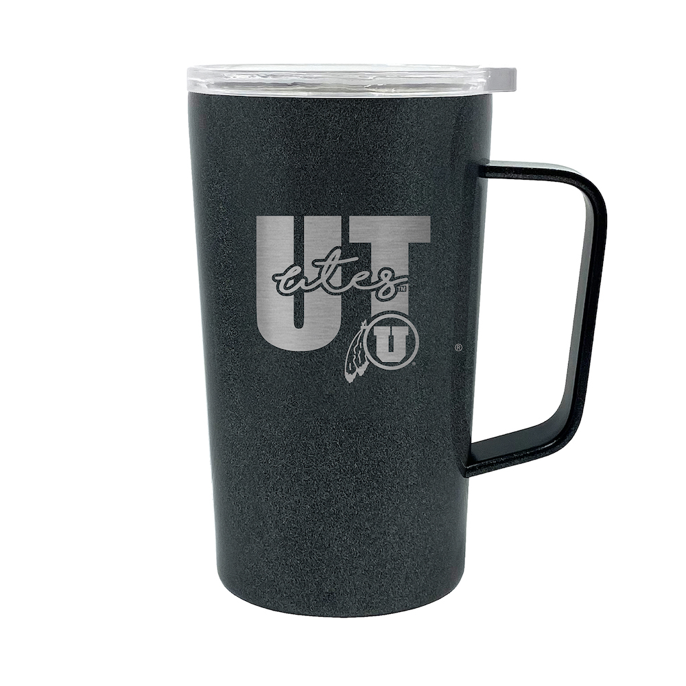 Utah Utes 18 oz HUSTLE Travel Mug - ONYX