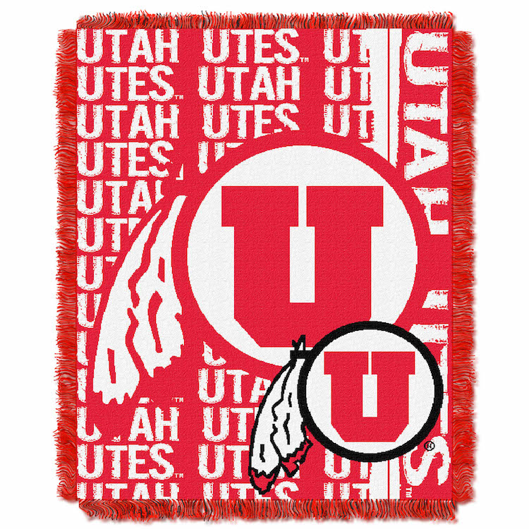 Utah Utes Double Play Tapestry Blanket 48 x 60