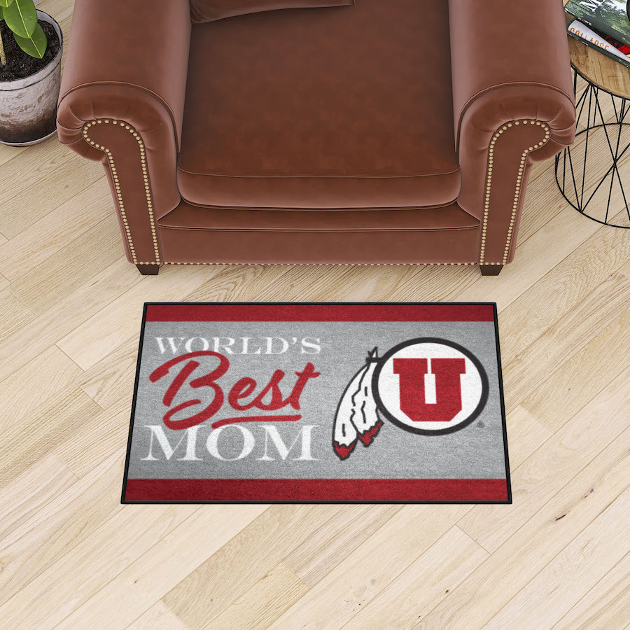 Utah Utes 20 x 30 WORLDS BEST MOM Floor Mat