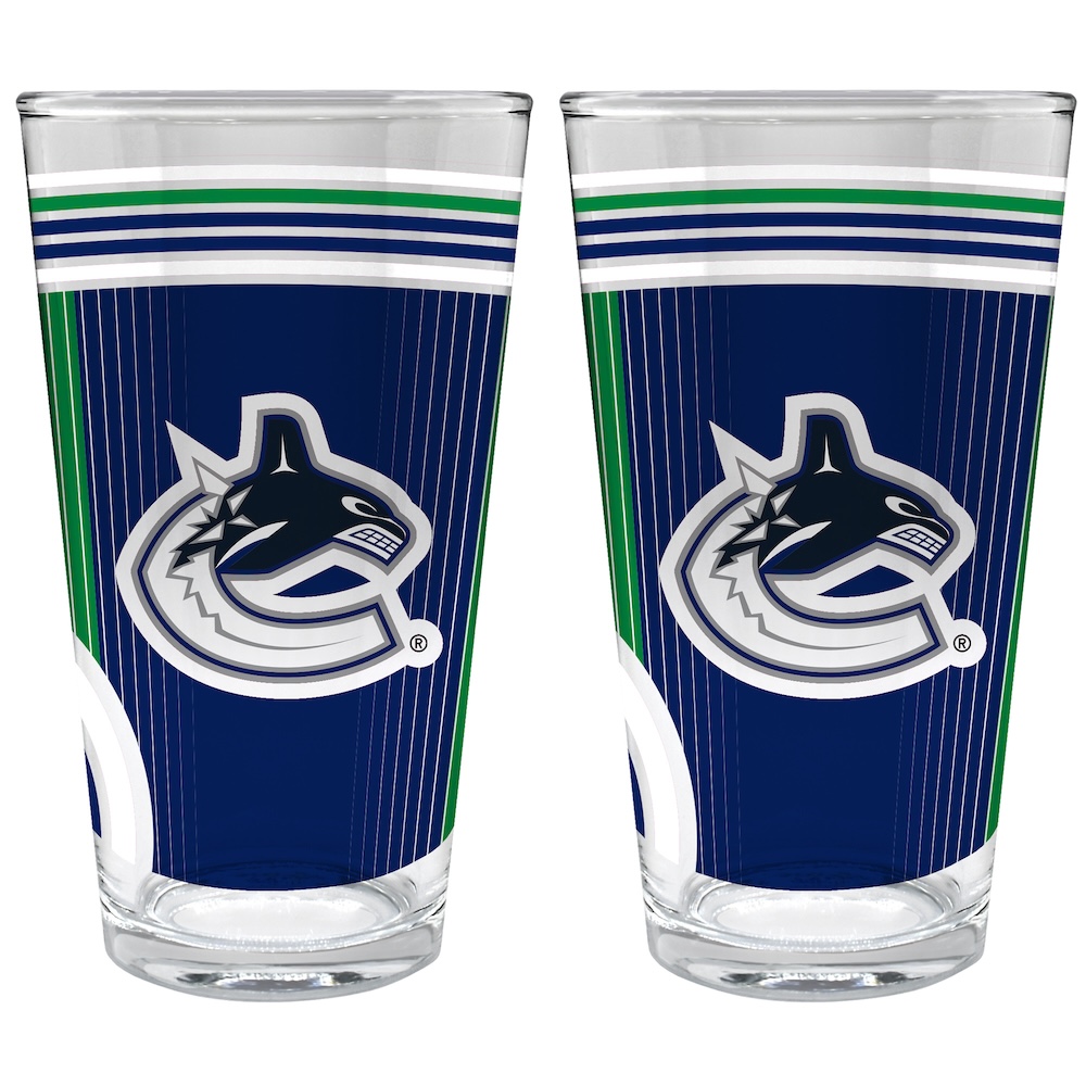 Vancouver Canucks COOL VIBES 2 pc Pint Glass Set