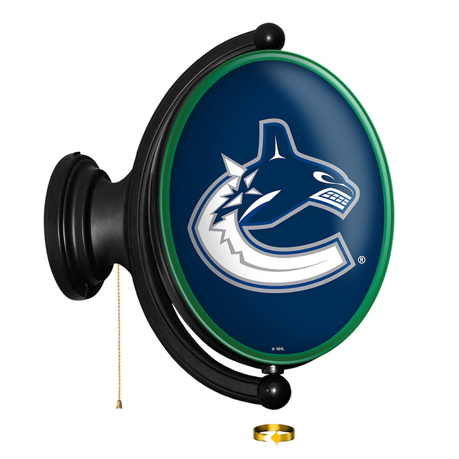 Vancouver Canucks LED Rotating Wall Sign ~ OVAL