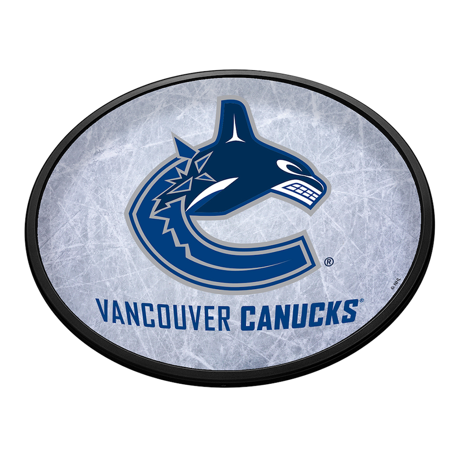 Vancouver Canucks Slimline Oval LED Wall Sign ~ ICE RINK