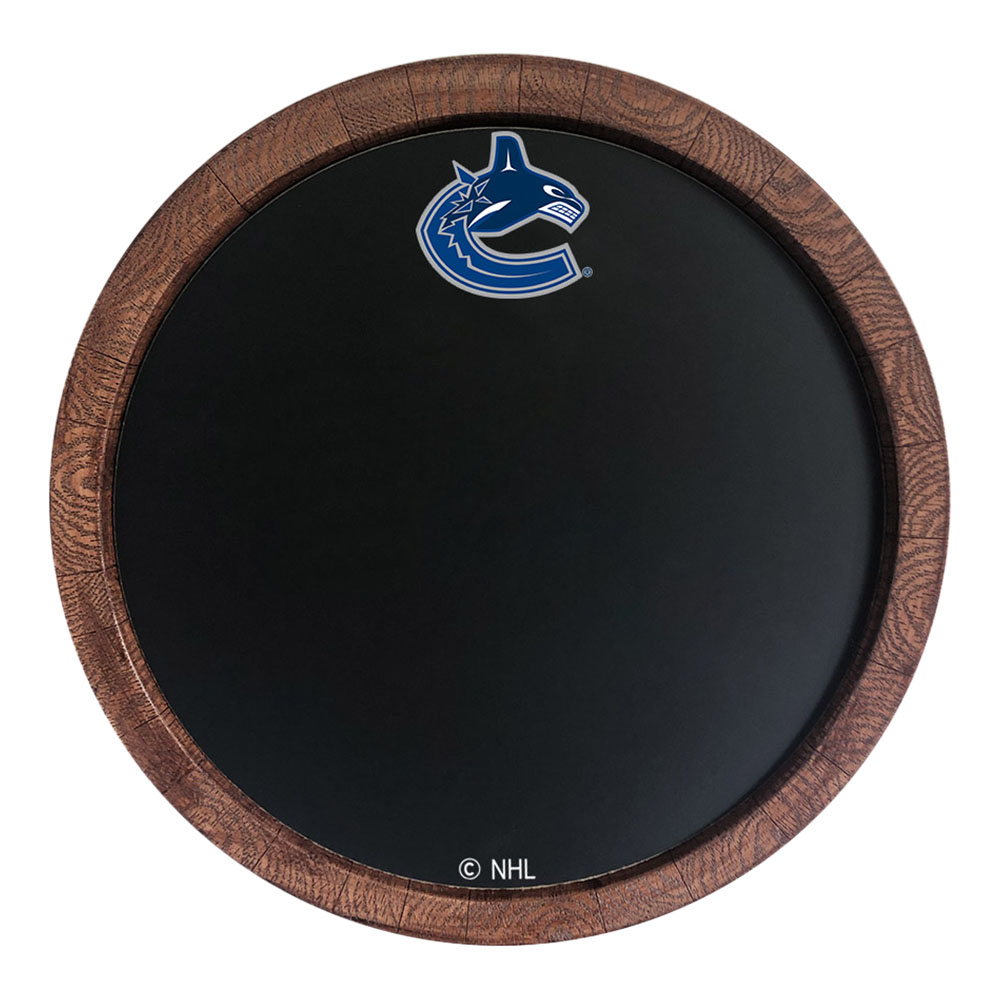 Vancouver Canucks Chalkboard FAUX Barrel Top Sign