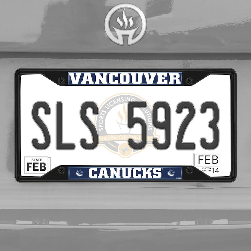 Vancouver Canucks Black License Plate Frame