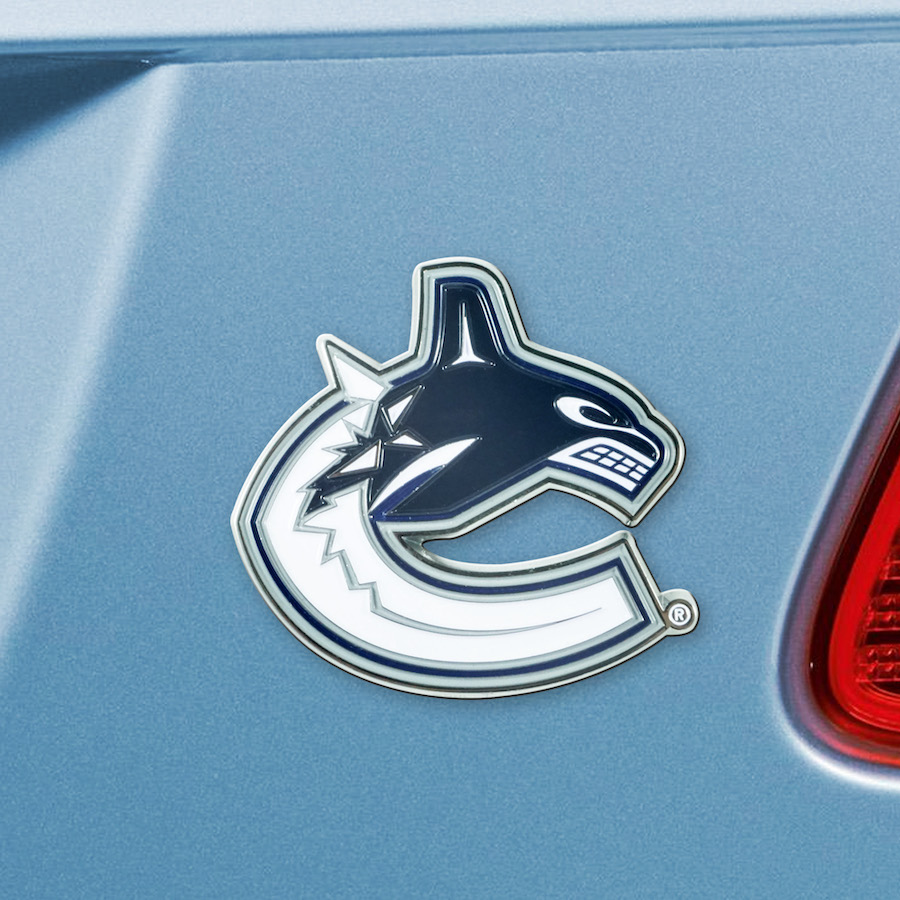 Vancouver Canucks Color Metal Auto Emblem