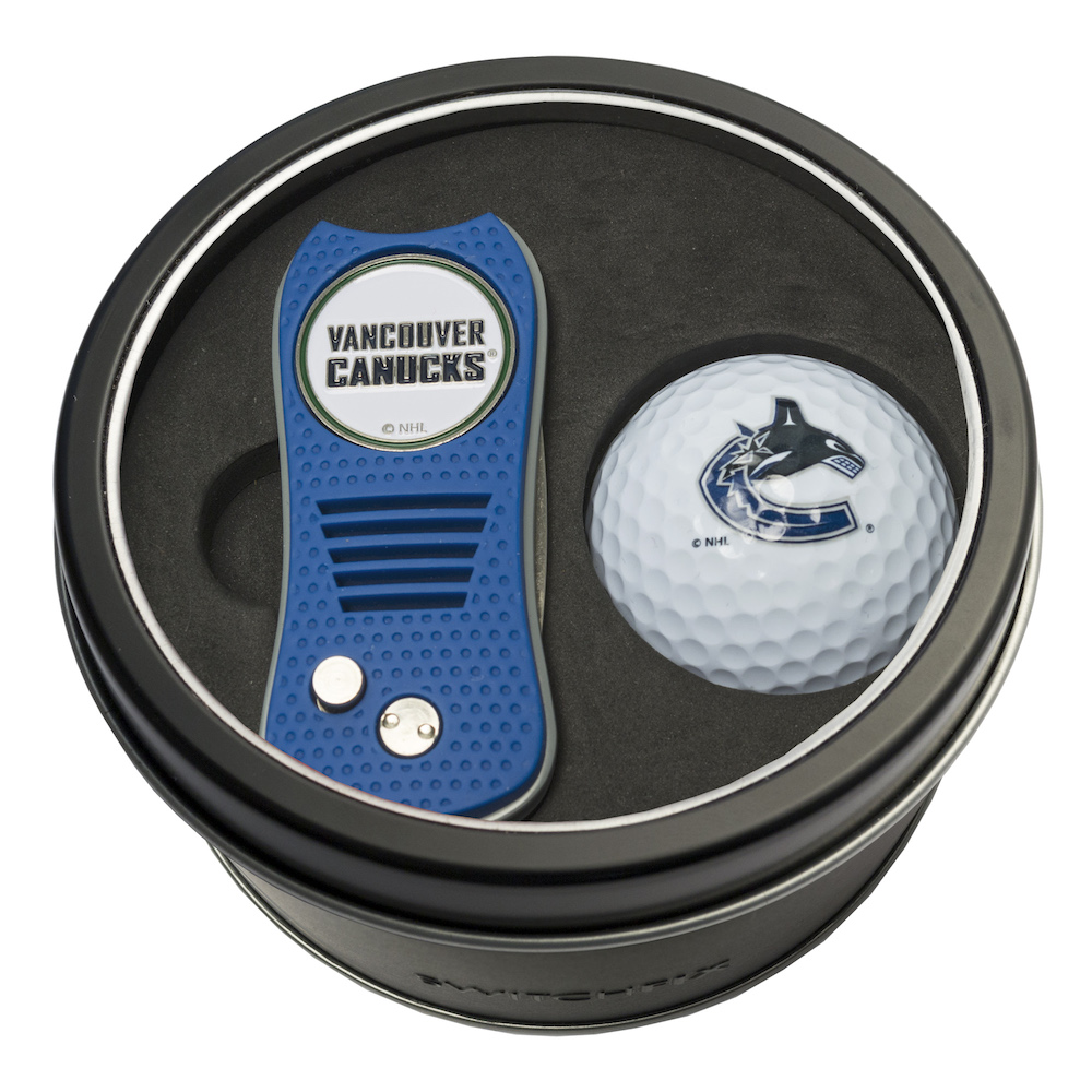 Vancouver Canucks Switchblade Divot Tool and Golf Ball Gift Pack