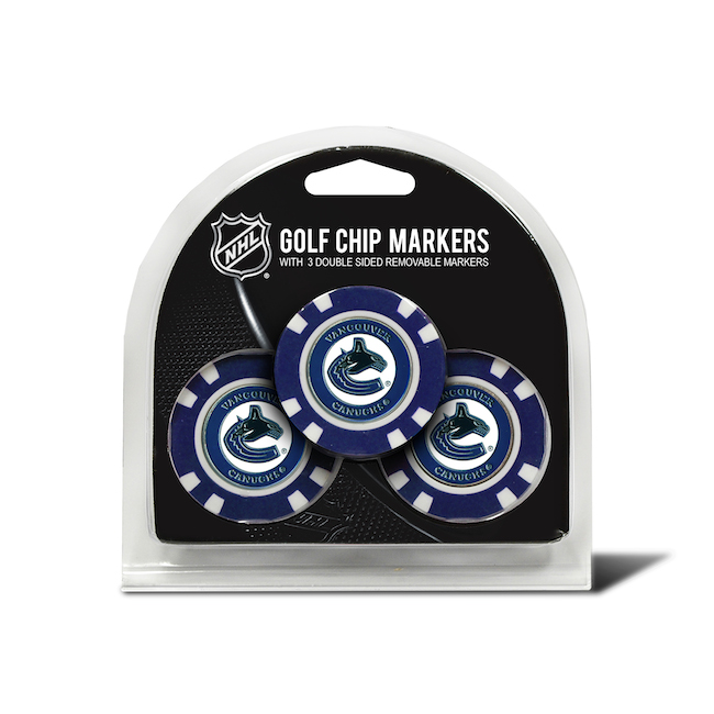 Vancouver Canucks 3 Pack Golf Chips