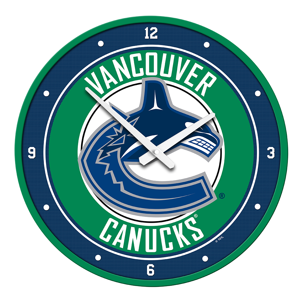 Vancouver Canucks Modern Disc Wall Clock