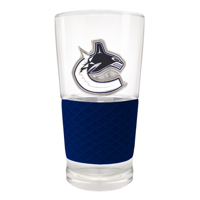 Vancouver Canucks 22 oz Pilsner Glass with Silicone Grip