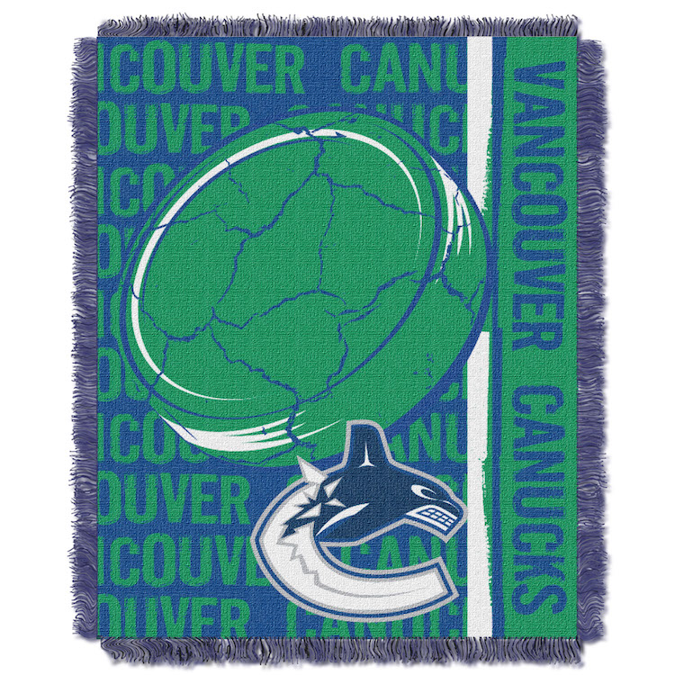 Vancouver Canucks Double Play Tapestry Blanket 48 x 60