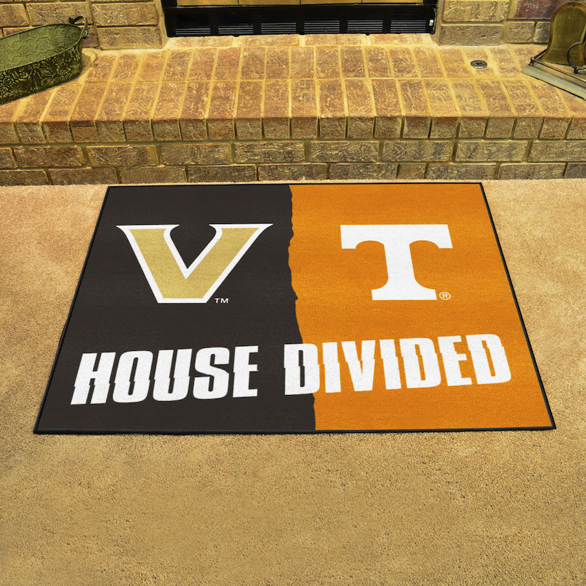 NCAA House Divided Rivalry Rug Vanderbilt Commodores - Tennessee Volunteers