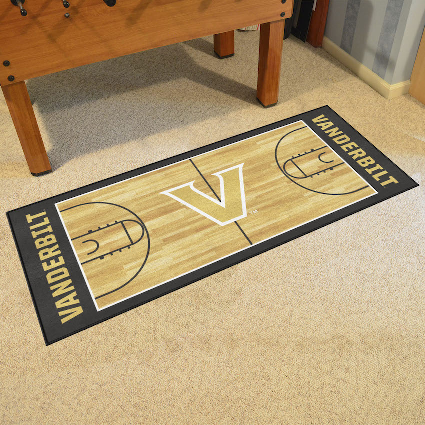Vanderbilt Commodores 30 x 72 Basketball Court Carpet Runner