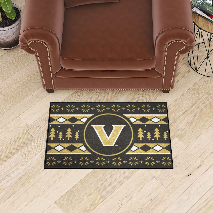 Vanderbilt Commodores HOLIDAY SWEATER 20 x 30 STARTER Floor Mat