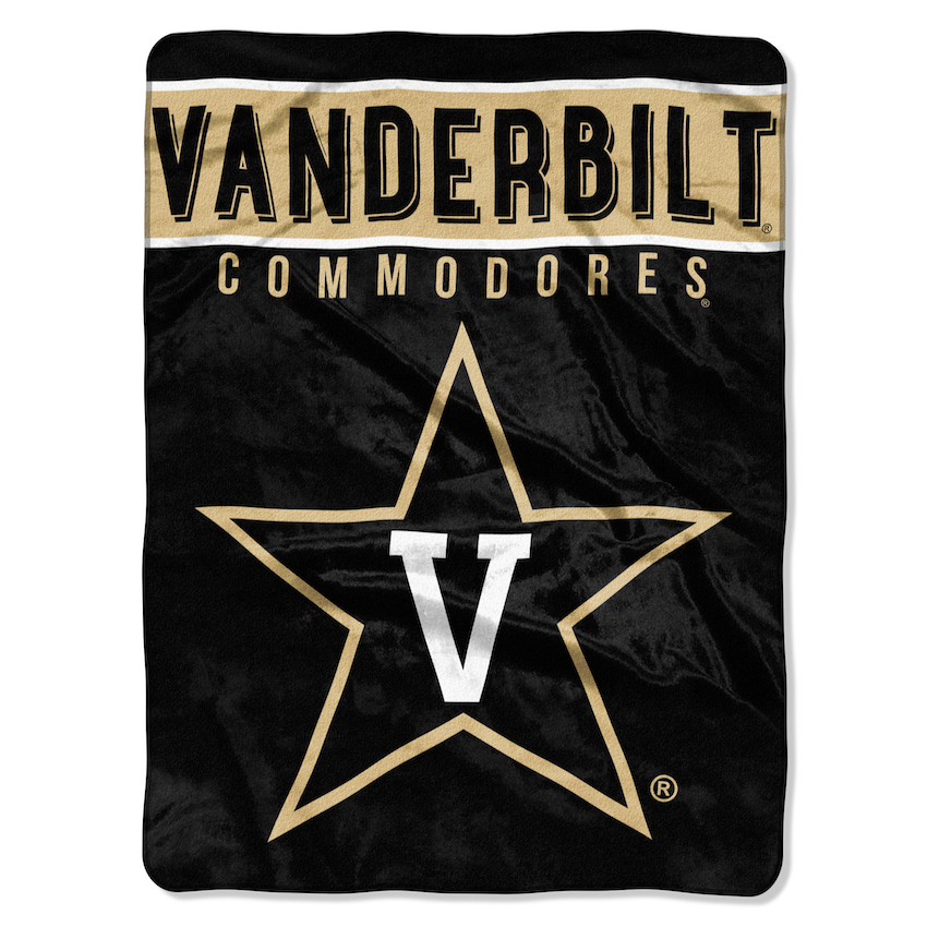 Vanderbilt Commodores Large Plush Fleece OVERTIME 60 x 80 Blanket