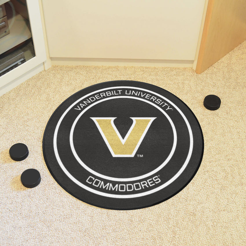 Vanderbilt Commodores Round Hockey Puck Mat