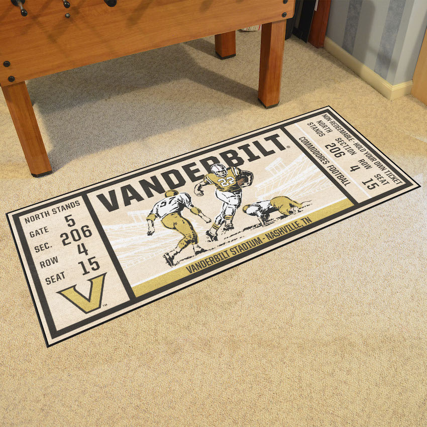 Vanderbilt Commodores 30 x 72 Game Ticket Carpet Runner