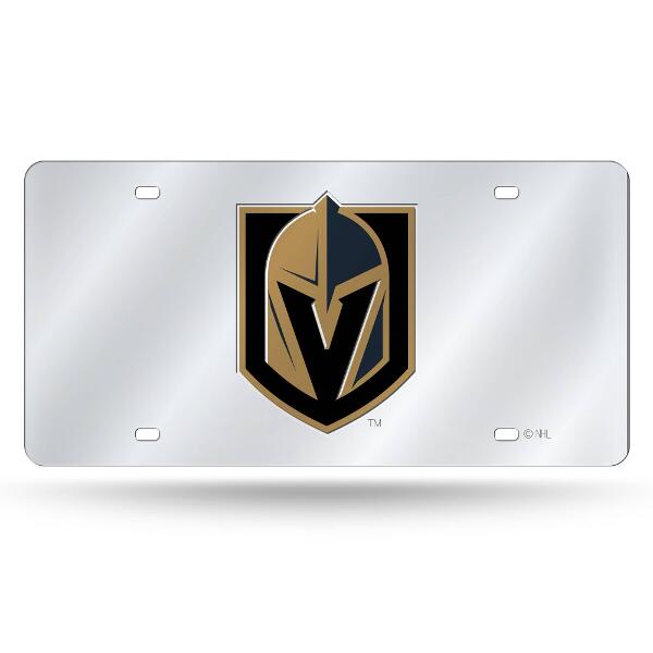 Vegas Golden Knights Stainless Steel Die-cast License Plate