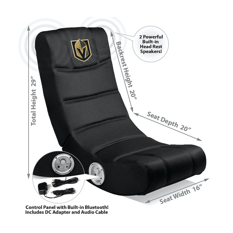 Vegas Golden Knights Video Gaming Chair with Bluetooth