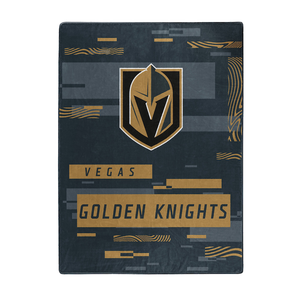 Vegas Golden Knights Large Plush Fleece Raschel Blanket 60 x 80