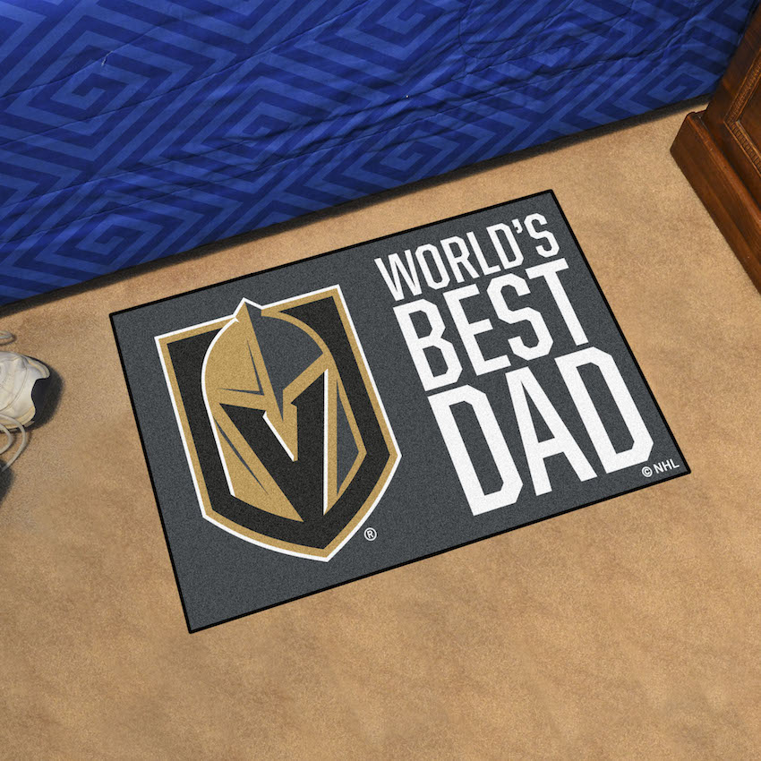 Vegas Golden Knights 20 x 30 WORLDS BEST DAD Floor Mat