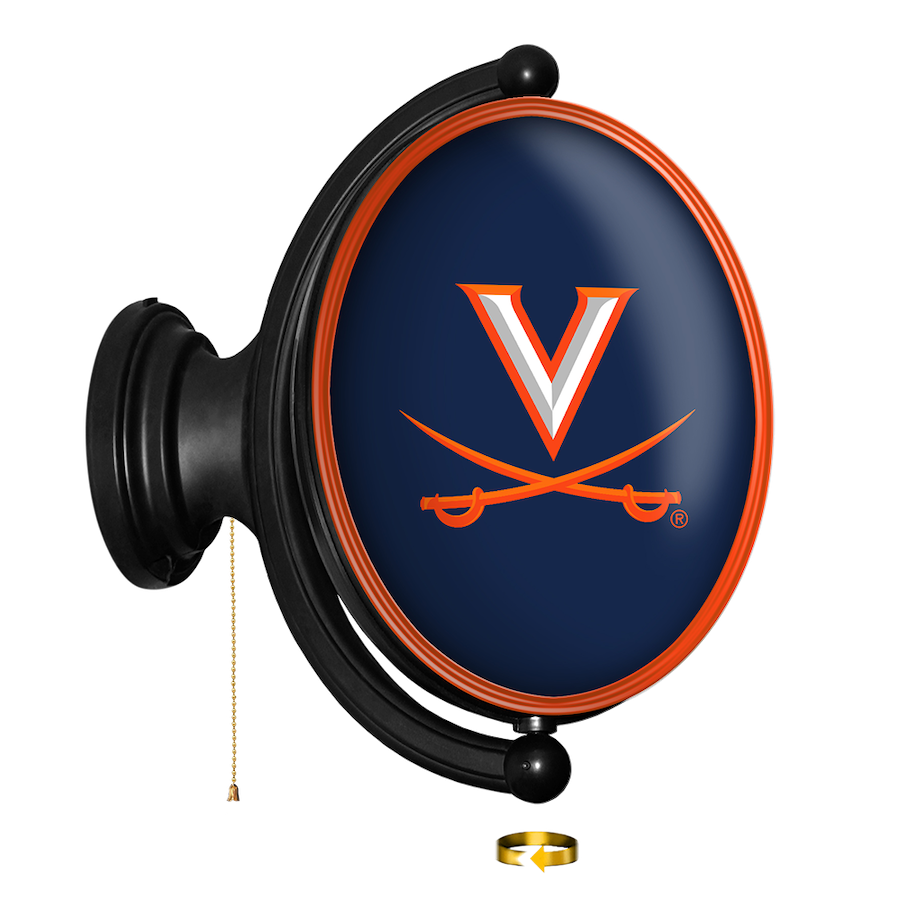 Virginia Cavaliers LED Rotating Wall Sign ~ OVAL