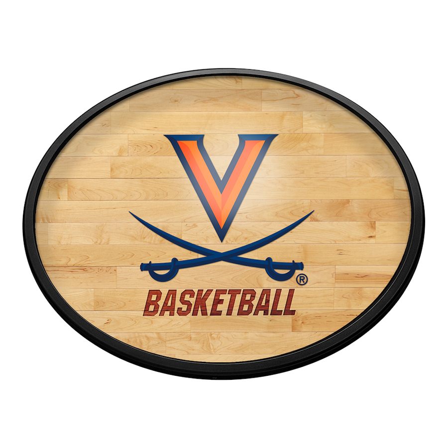 Virginia Cavaliers HARDWOOD Slimline LED Wall Sign ~ OVAL