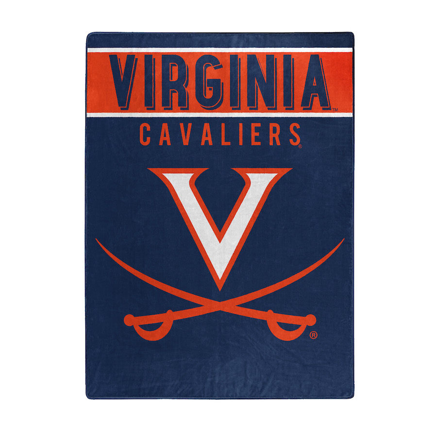 Virginia Cavaliers Large Plush Fleece Raschel Blanket 60 x 80