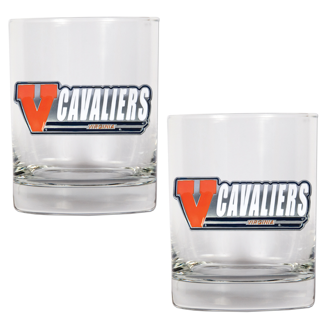 Virginia Cavaliers NCAA Logo 2pc Rocks Glass Set