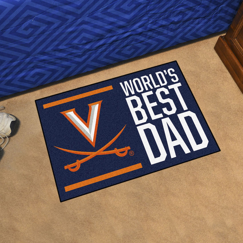 Virginia Cavaliers 20 x 30 WORLDS BEST DAD Floor Mat