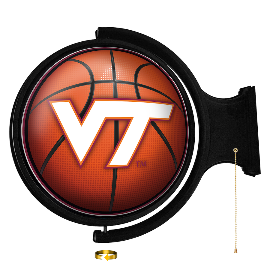 Virginia Tech Hokies LED Rotating Wall Sign ~ BASKETBALL