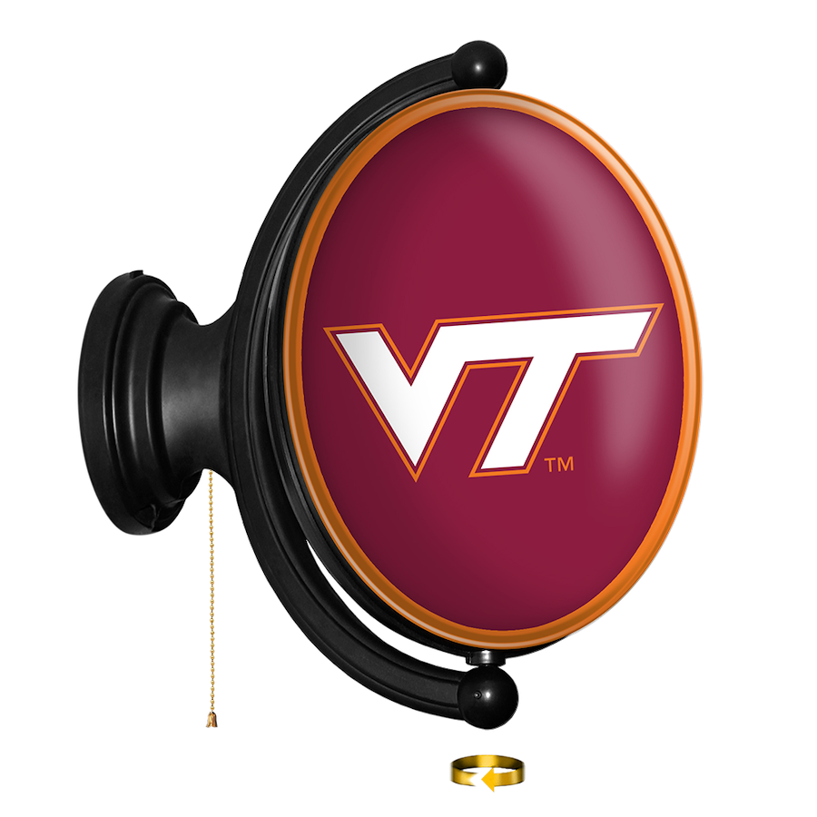 Virginia Tech Hokies LED Rotating Wall Sign ~ OVAL