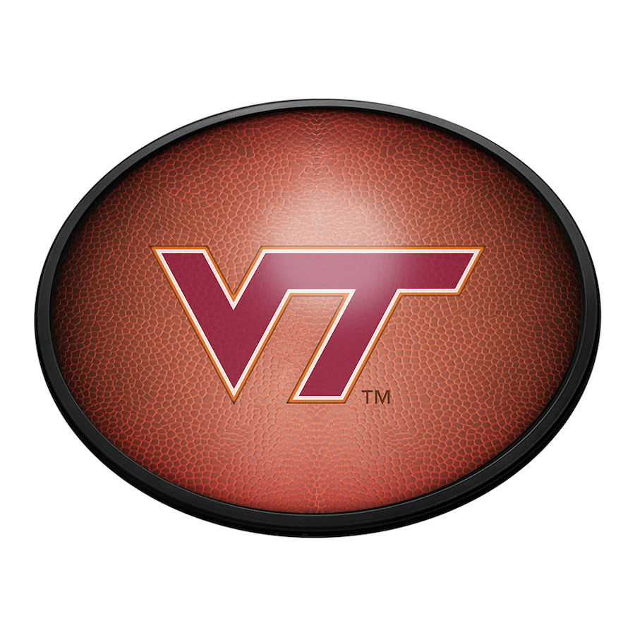 Virginia Tech Hokies PIGSKIN Slimline LED Wall Sign ~ OVAL