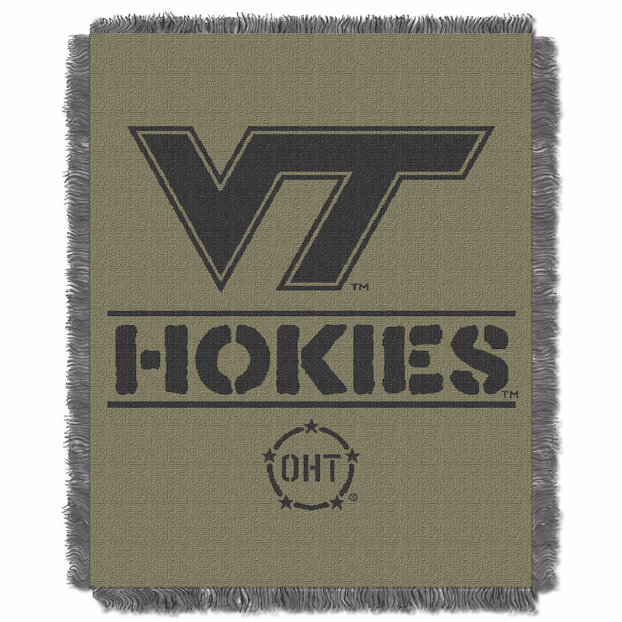 Virginia Tech Hokies OHT Rank Jacquard Throw Blanket