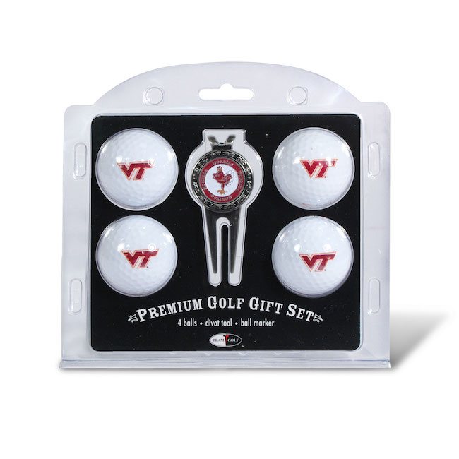 Virginia Tech Hokies 4 Golf Ball and Divot Tool Set