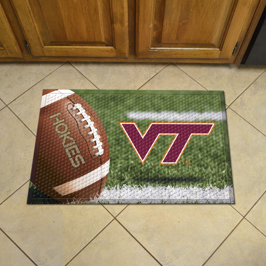 Virginia Tech Hokies Ball Style SCRAPER Door Mat