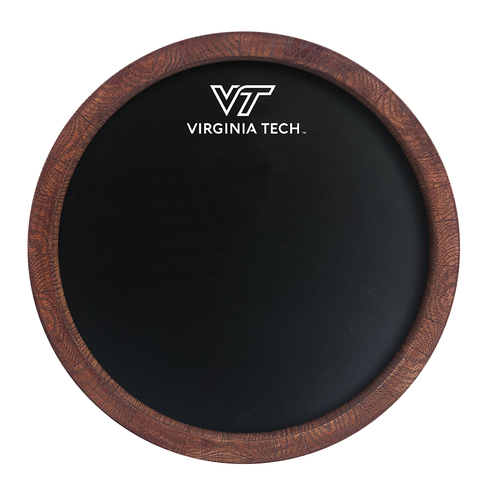 Virginia Tech Hokies Chalkboard FAUX Barrel Top Sign