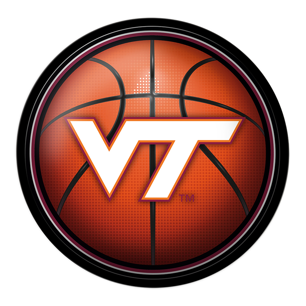 Virginia Tech Hokies Modern Disc BASKETBALL Wall Sign