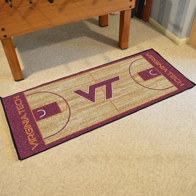 Virginia Tech Hokies 30 x 72 Basketball Court Carpet Runner