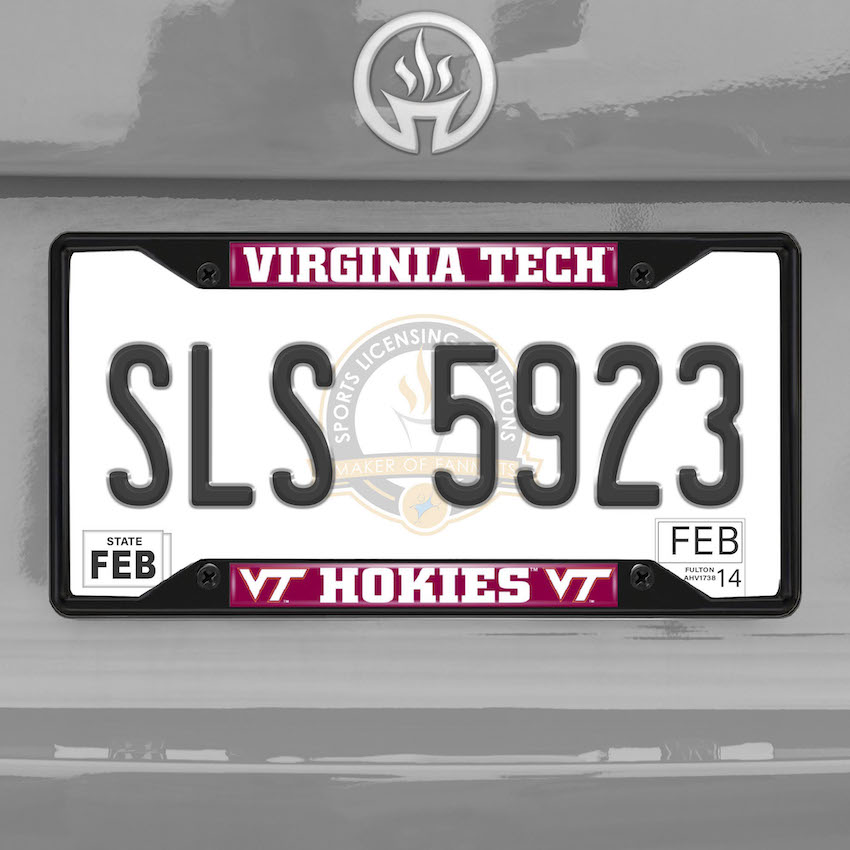 Virginia Tech Hokies Black License Plate Frame