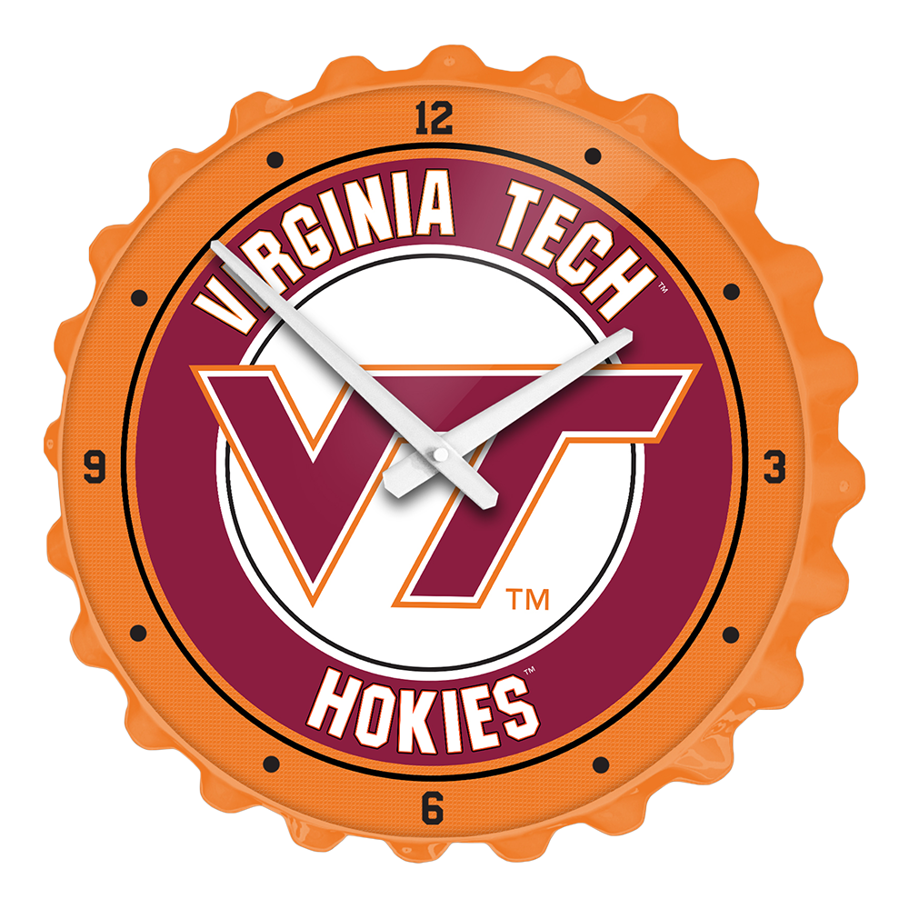 Virginia Tech Hokies Bottle Cap Wall Clock