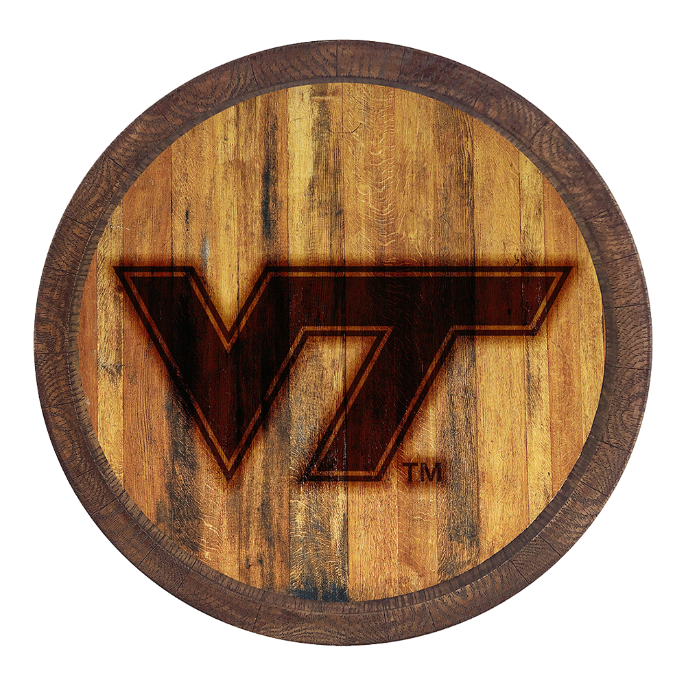 Virginia Tech Hokies Branded FAUX Barrel Top Sign