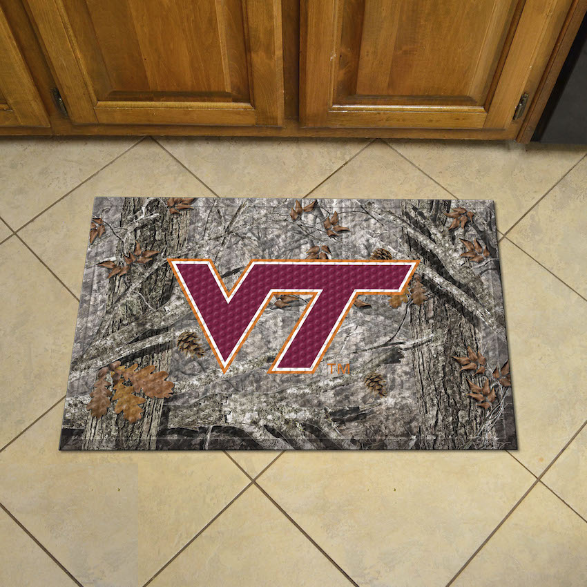 Virginia Tech Hokies Camo Style SCRAPER Door Mat