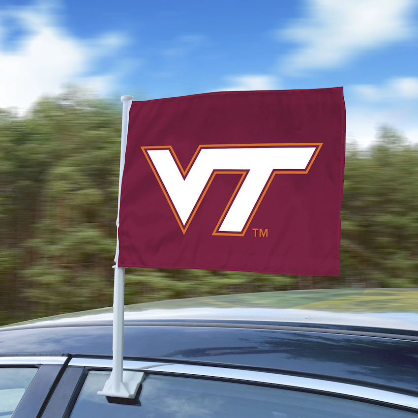 Virginia Tech Hokies Car Flag