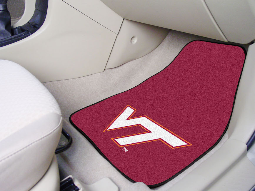 Virginia Tech Hokies Car Floor Mats 18 x 27 Carpeted-Pair