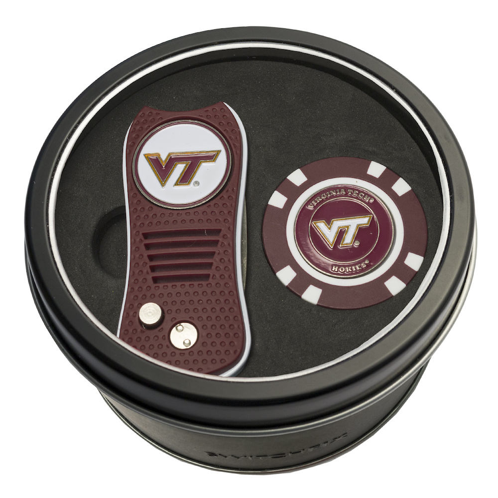 Virginia Tech Hokies Switchblade Divot Tool and Golf Chip Gift Pack