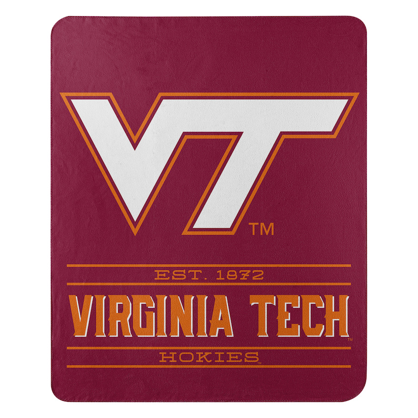 Virginia Tech Hokies Fleece Throw Blanket 50 x 60