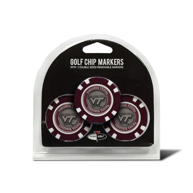 Virginia Tech Hokies 3 Pack Golf Chips